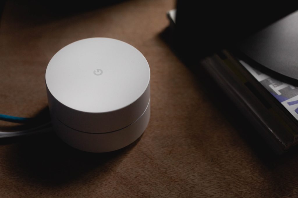 Google-branded tech on table